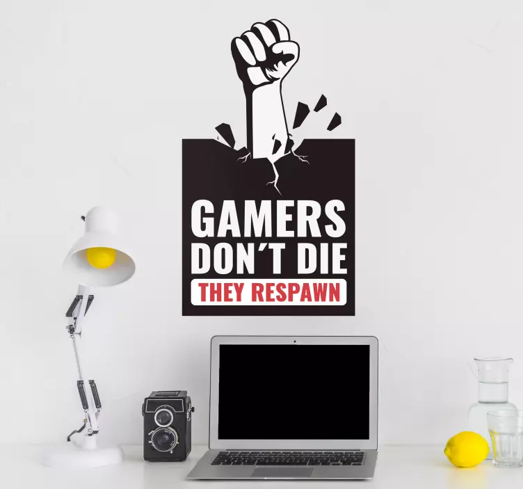 Gamers Don´t Die Home Wall Sticker - TenStickers