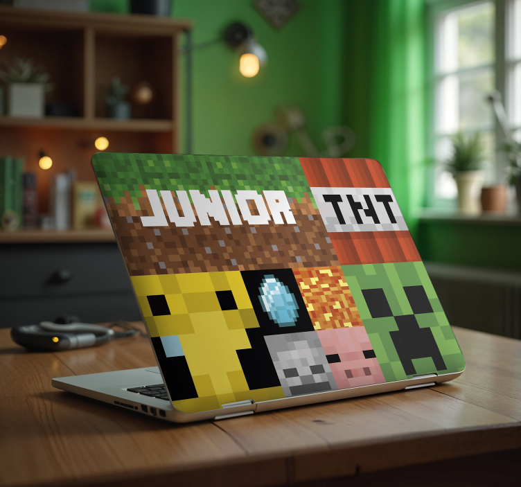 Gaming geometric pattern laptop skin - TenStickers