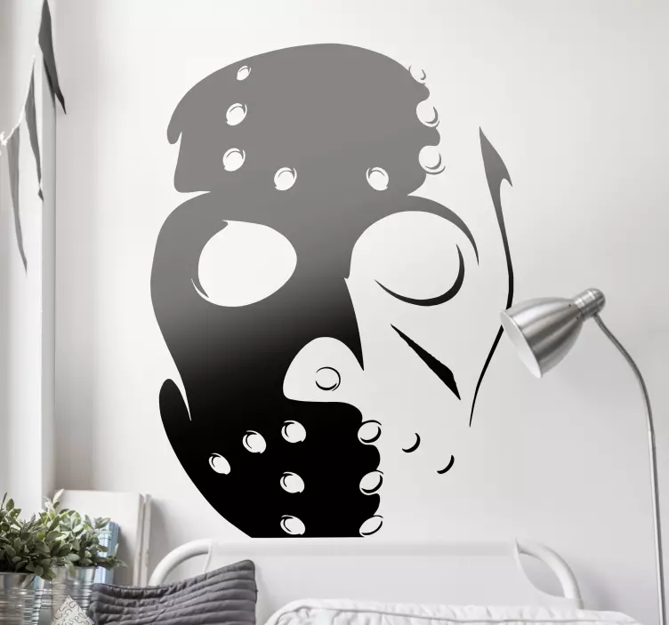 Gaming horror scary mask video game sticker - TenStickers