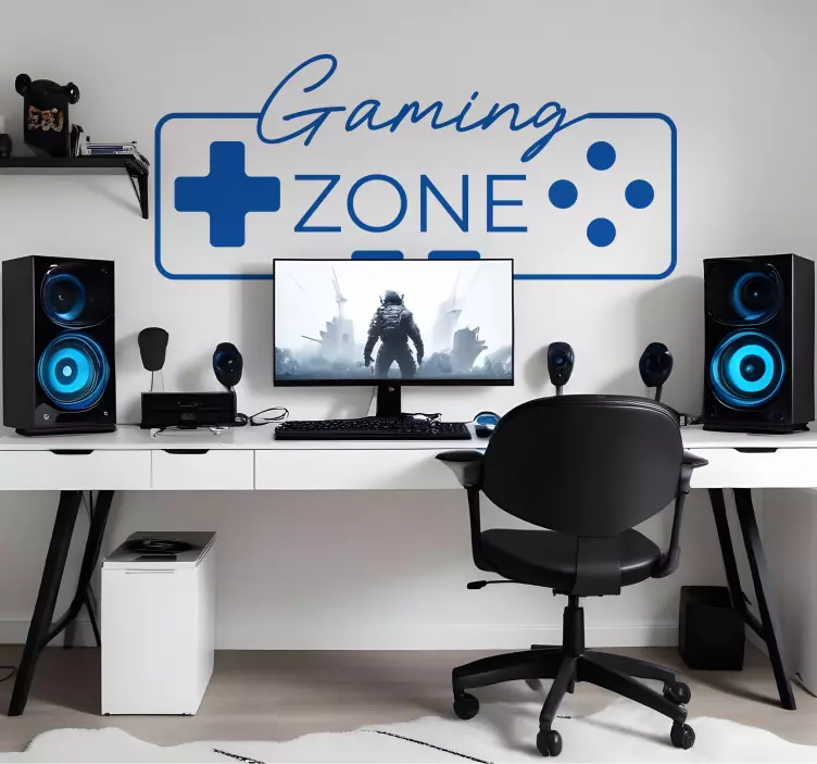 Gaming zone video game sticker - TenStickers
