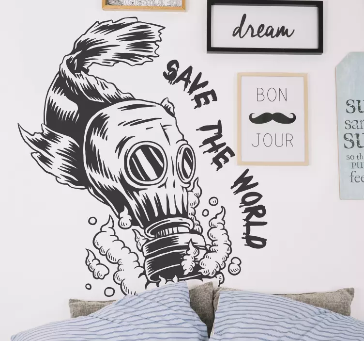 Gas Mask Graphic wall sticker for kids - TenStickers