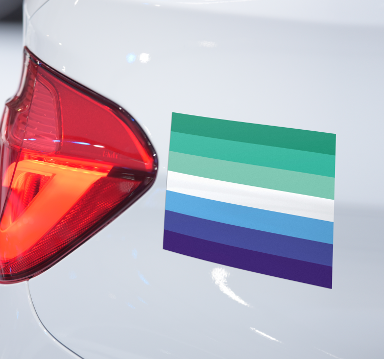 Gay flag car sticker - TenStickers