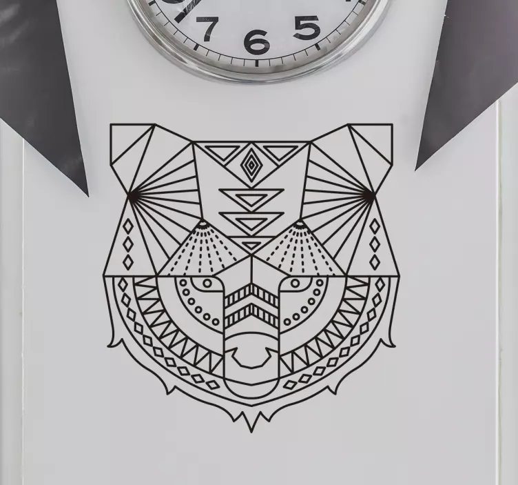 Geometric Animal Head wall sticker - TenStickers