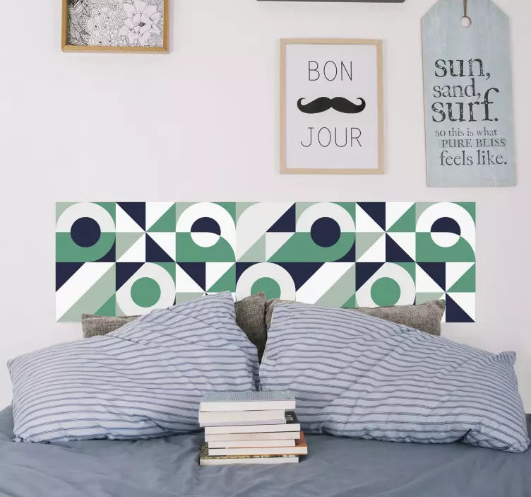 Geometric Arrangement Creation headboard wall sticker - TenStickers