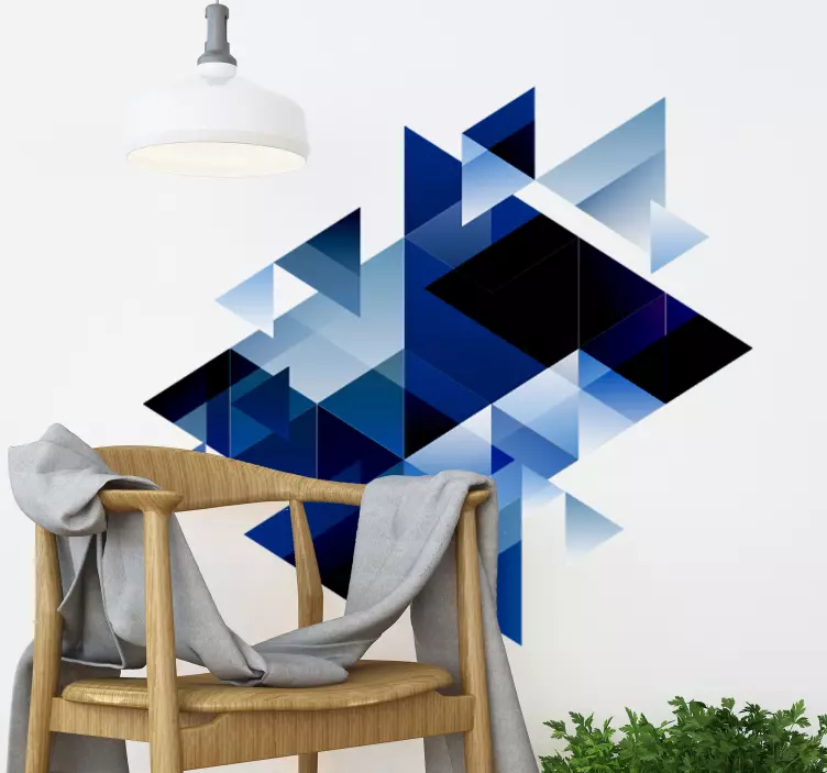 Abstract Geometric Wall Sticker - TenStickers