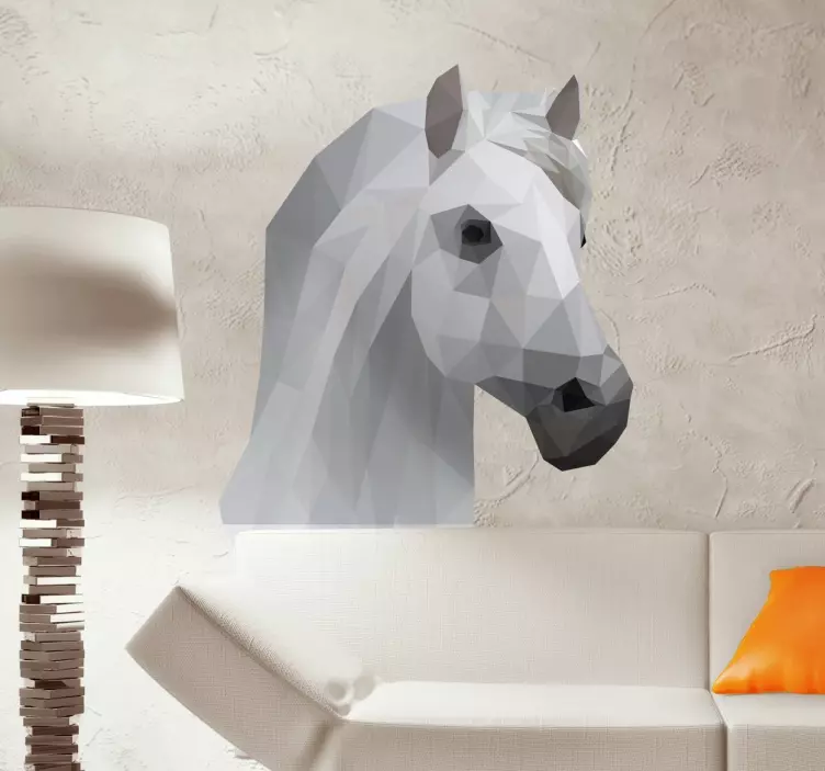 Geometric Horse Animal Wall Sticker - TenStickers