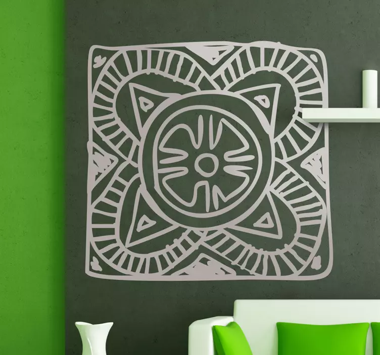 Geometric Mosaic Wall Sticker - TenStickers