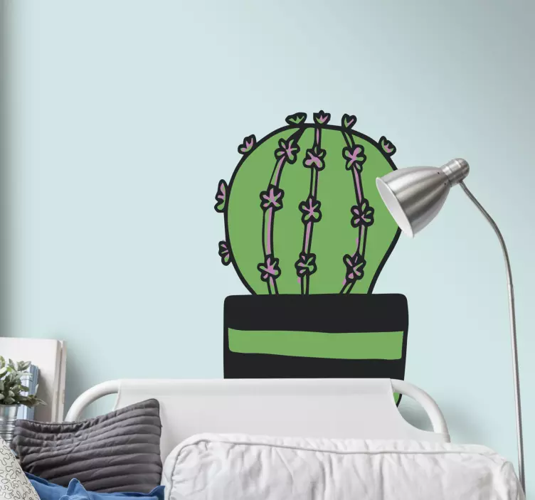 Giant Cactus Illustration plant sticker - TenStickers