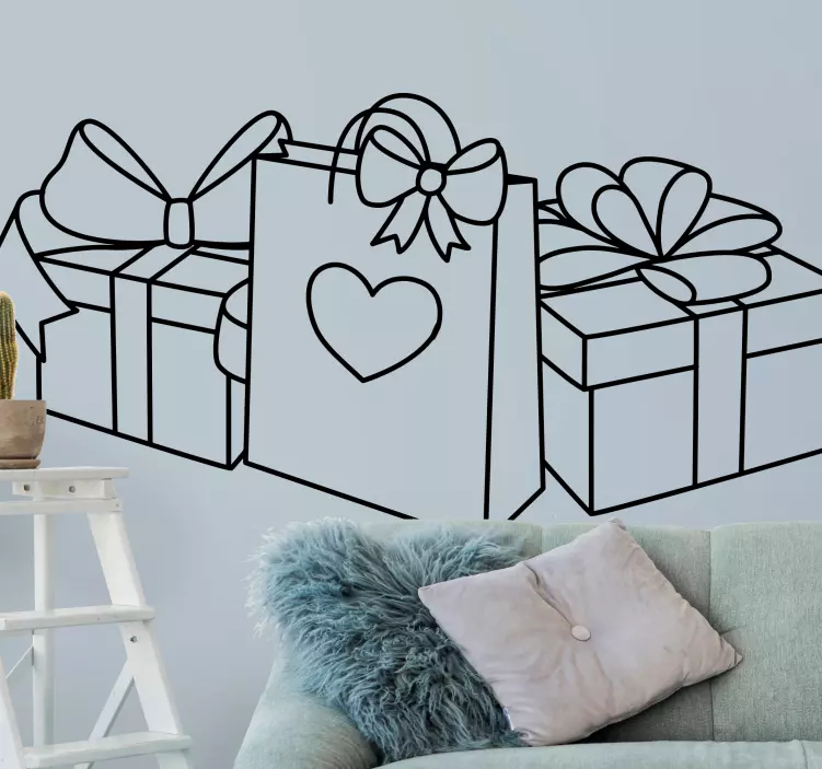 Gift Bag Arrangement holiday sticker - TenStickers