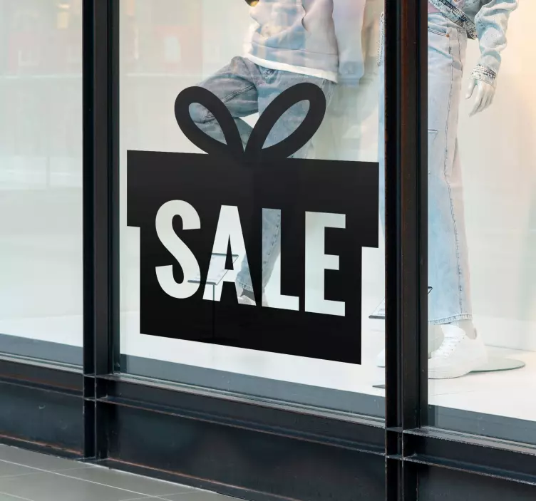 Gift box promo sale sticker - TenStickers