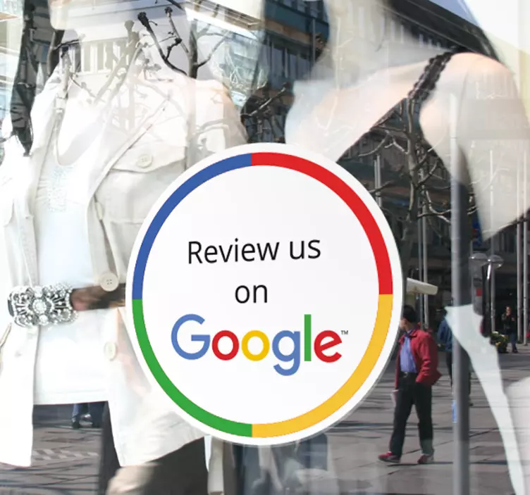 Review us on Google shop window sticker - TenStickers