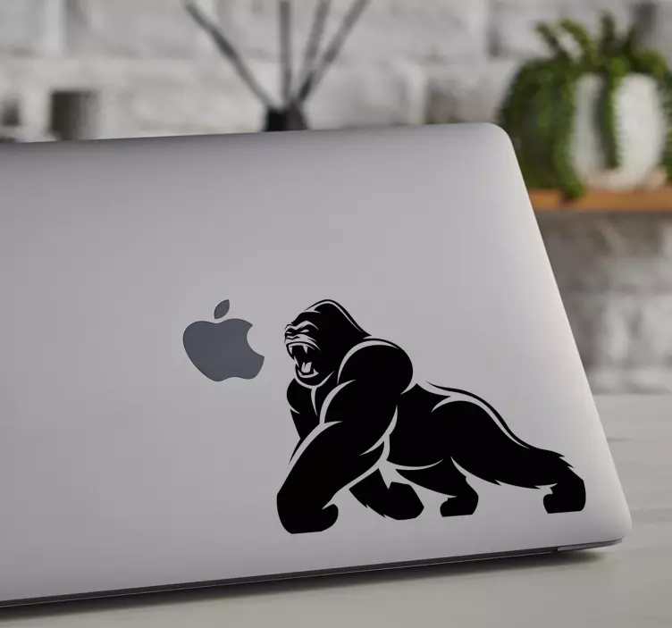 Gorilla Design Cool Macbook Sticker - TenStickers