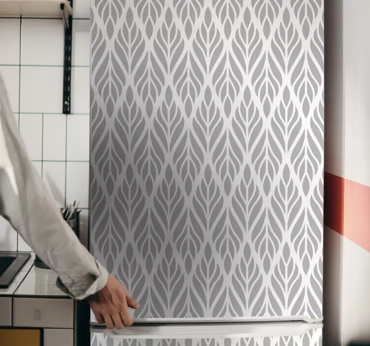 Graceful Leaf Motifs fridge sticker - TenStickers