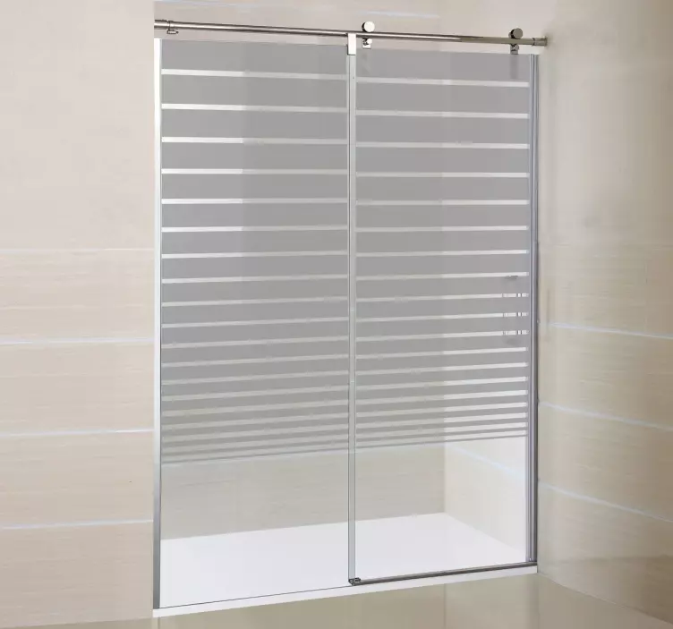 Gradient Lines Decorative Shower Door Sticker - TenStickers