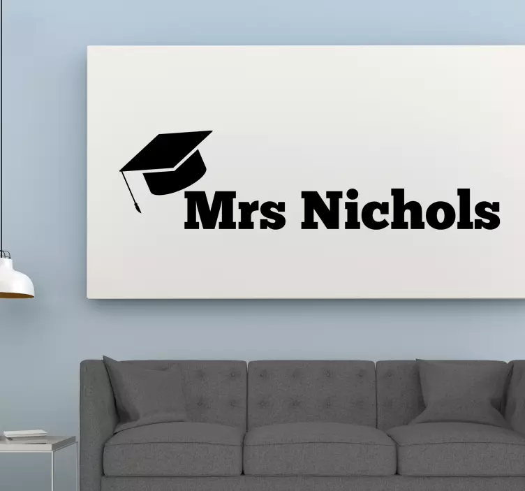 Graduation Cap Emblem quote wall sticker - TenStickers