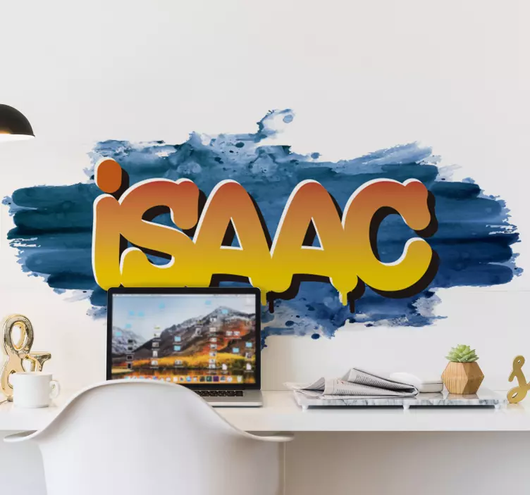 Graffiti Name watercolour urban wall sticker - TenStickers