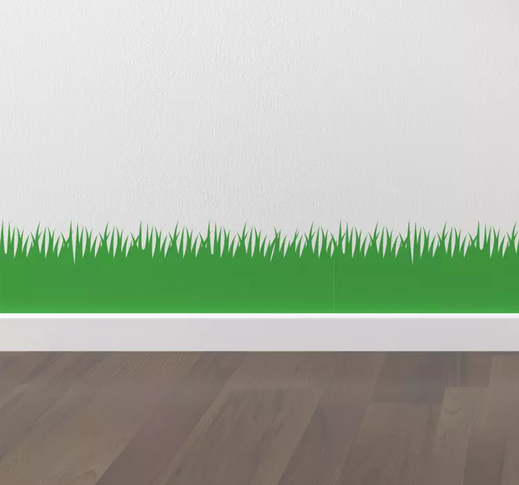 Grass Floorboard Wall Border Decal - TenStickers