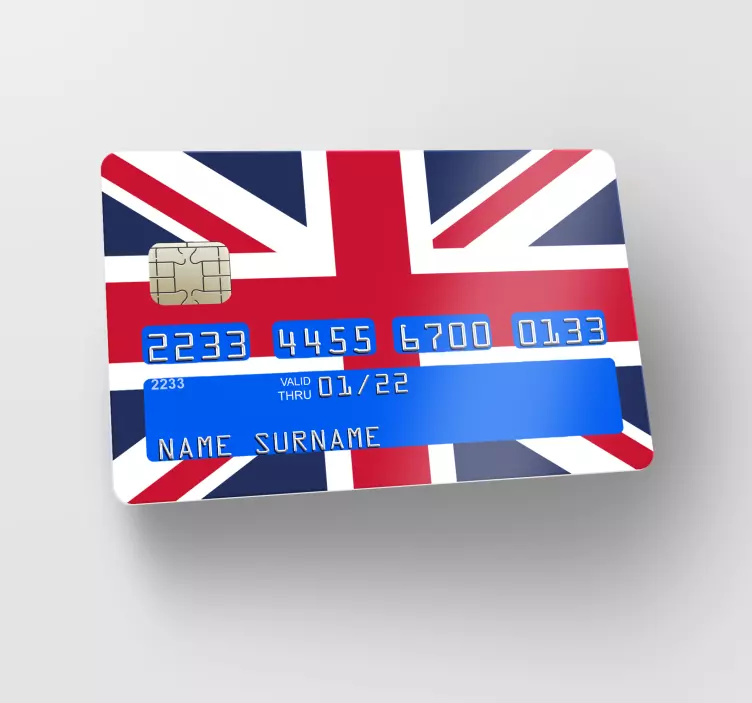 Great Britain flag credit card sticker - TenStickers