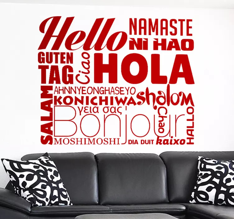 Greetings Around The World Wall Sticker - TenStickers