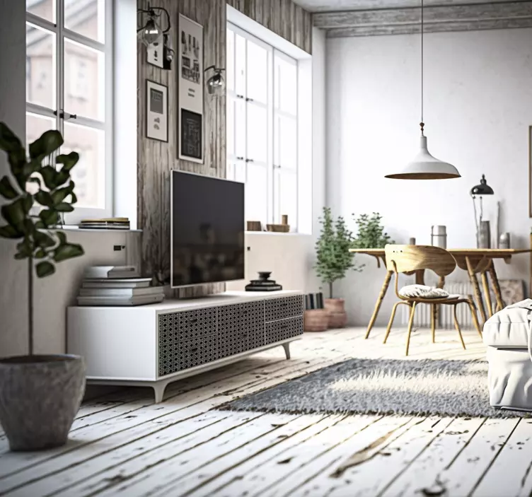 Grey cannage look furniture decal - TenStickers