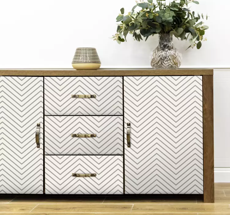 Grey line furniture decal - TenStickers