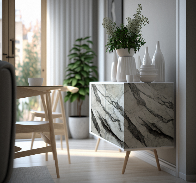 grey marble furniture sticker - TenStickers