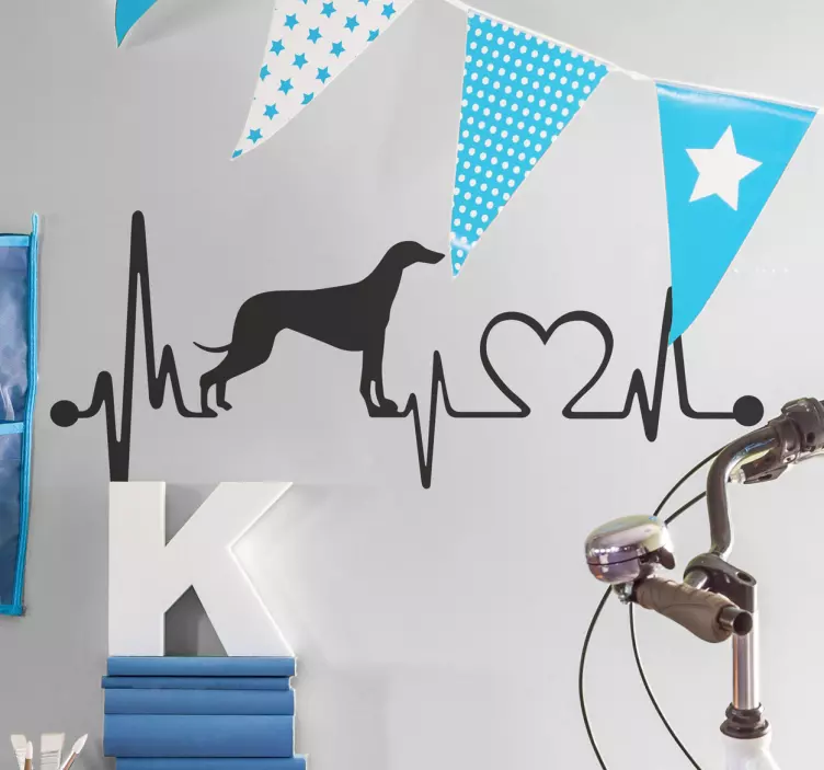 Heartbeat of Greyhound animal wall sticker - TenStickers