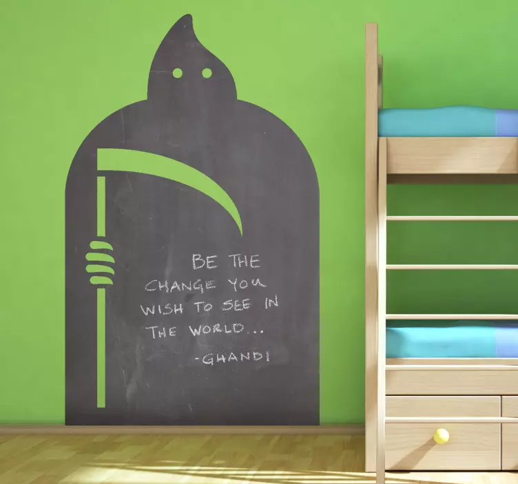 Grim Reaper Chalkboard Sticker - TenStickers