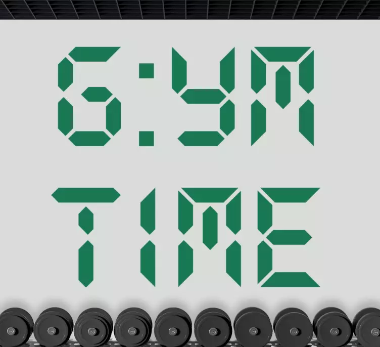 Gym time nonocolor text wall decal - TenStickers