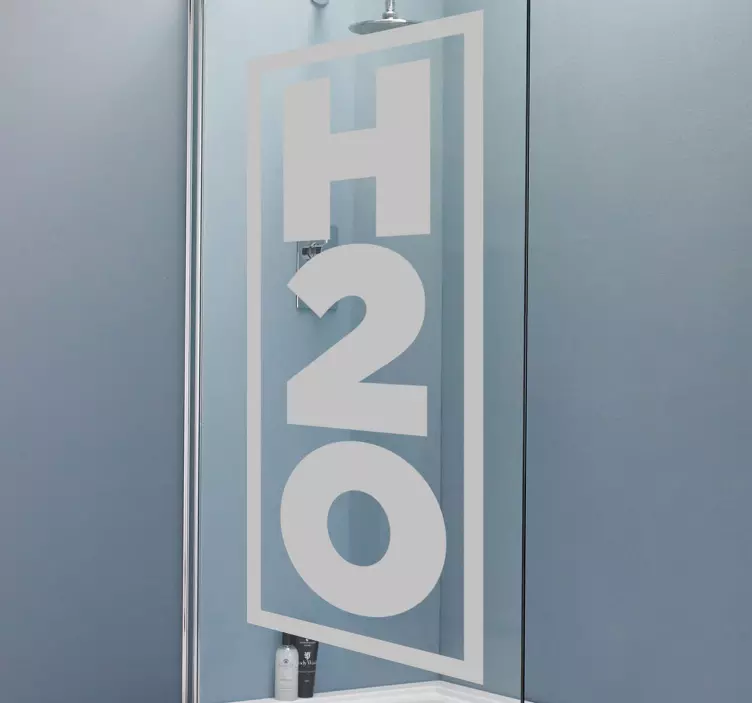 H2o shower display shower screen sticker - TenStickers