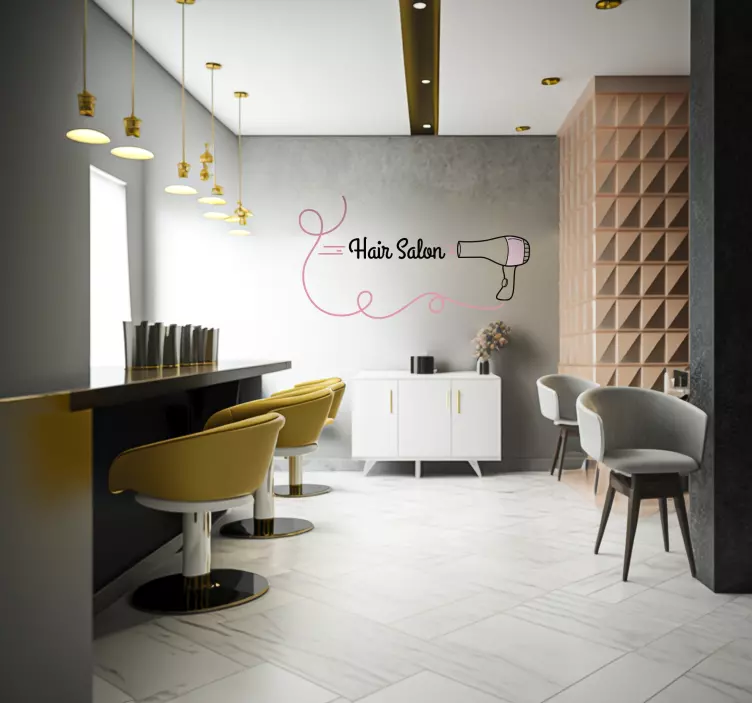 Hair dryer custom wall sticker - TenStickers