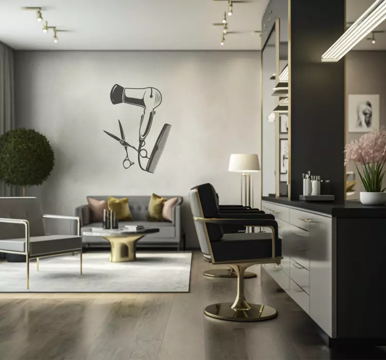 Hairdryer Outline silhouette sticker - TenStickers