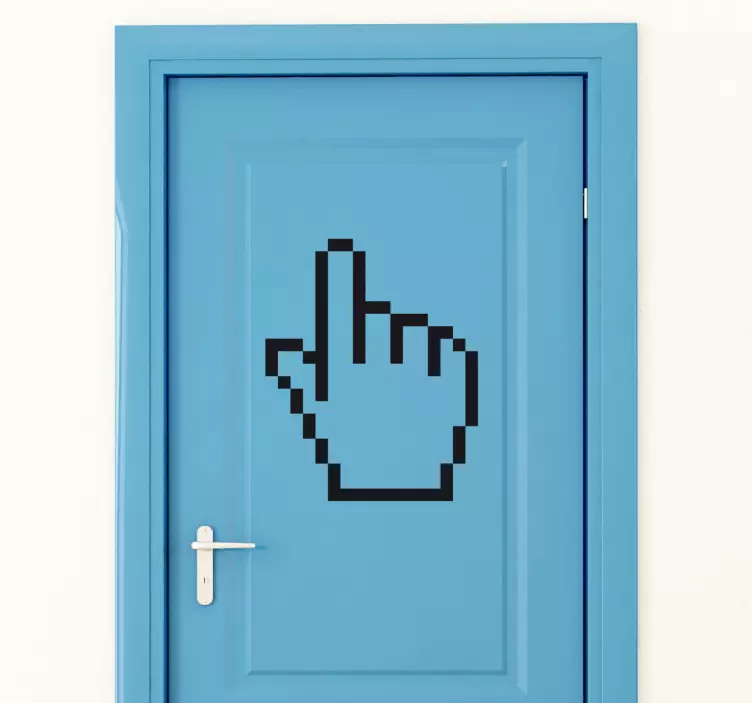 Hand cursor icon door sticker - TenStickers