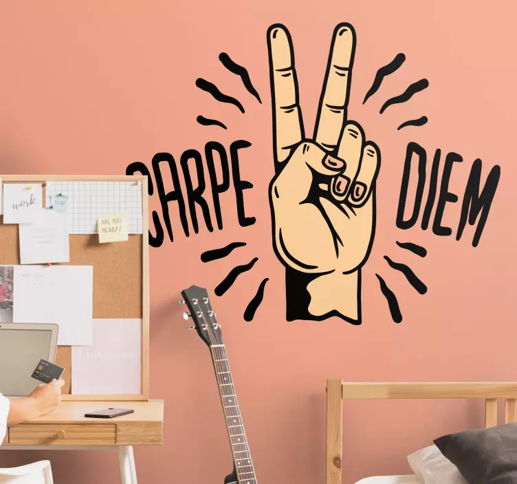 Hand Symbol Peace quote wall sticker - TenStickers