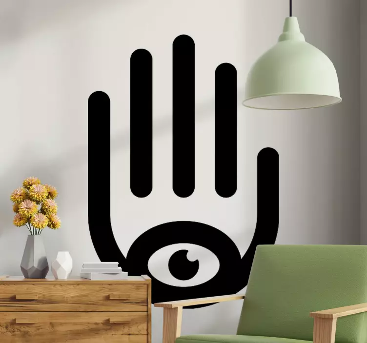 Hand Symbol Representation Location sticker - TenStickers