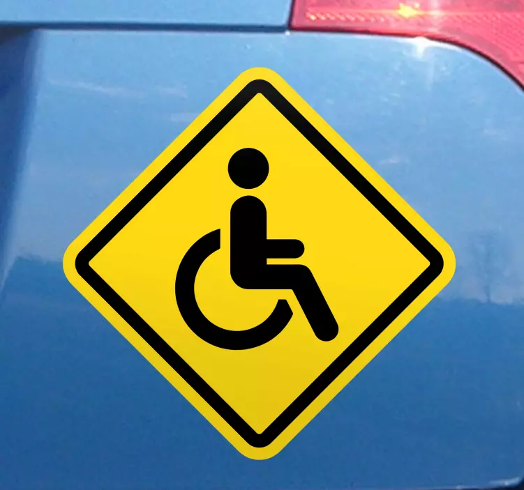 Handicapped sign bumper sticker - TenStickers