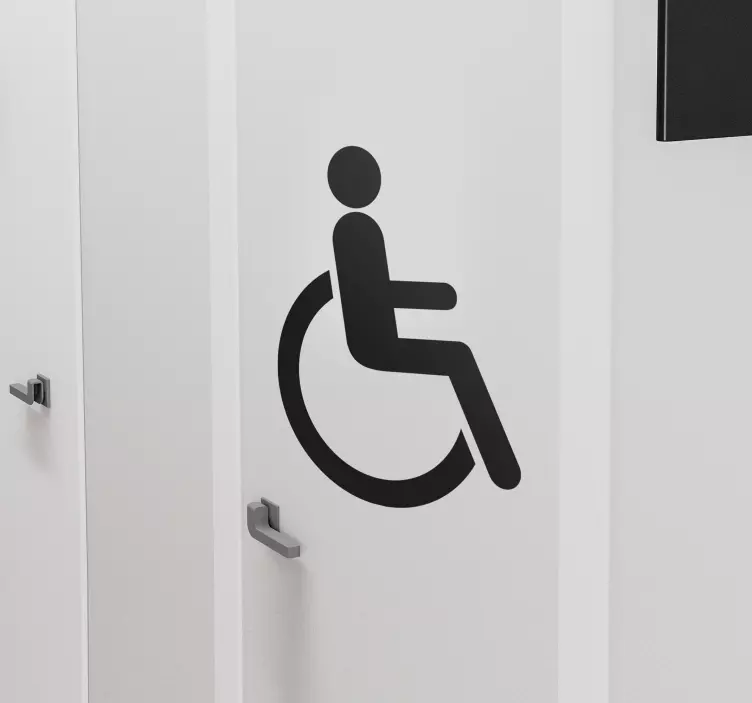 Disabled toilet sign door sticker - TenStickers