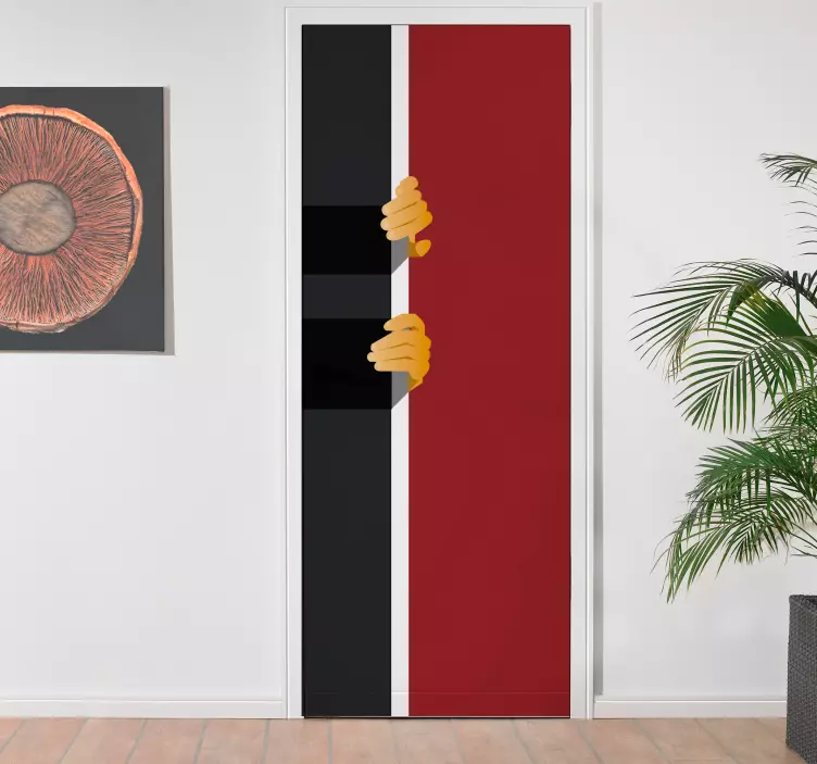 Hands Around Door Sticker - TenStickers