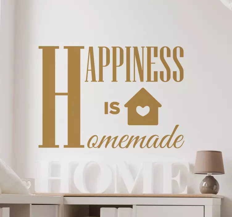 Happiness is Homemade Wall Sticker - TenStickers
