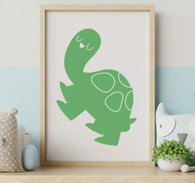 Happy turtle animal wall sticker - TenStickers