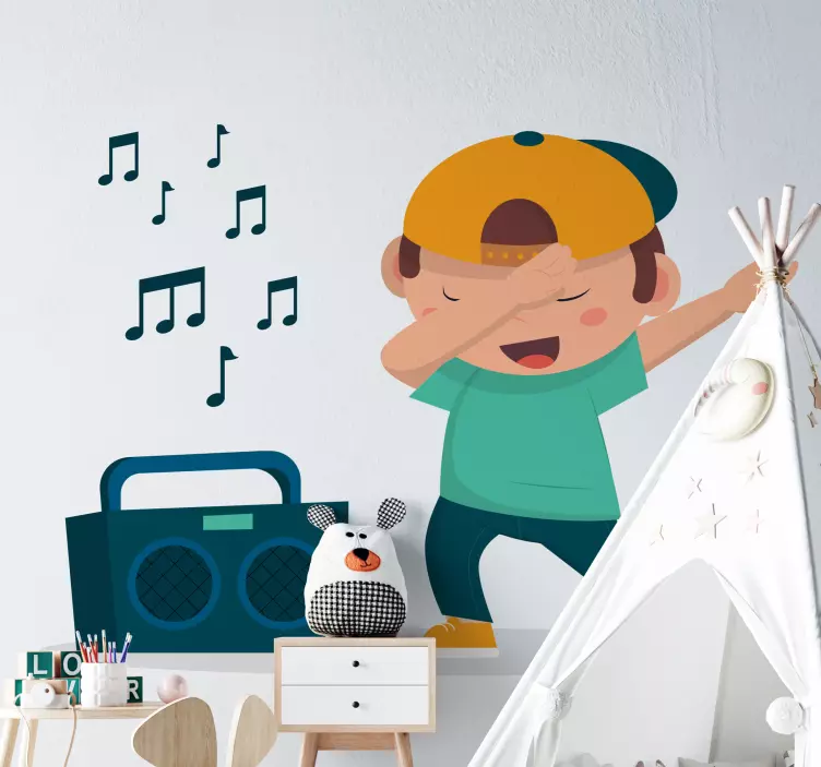 Happy Dancing Boy wall sticker - TenStickers
