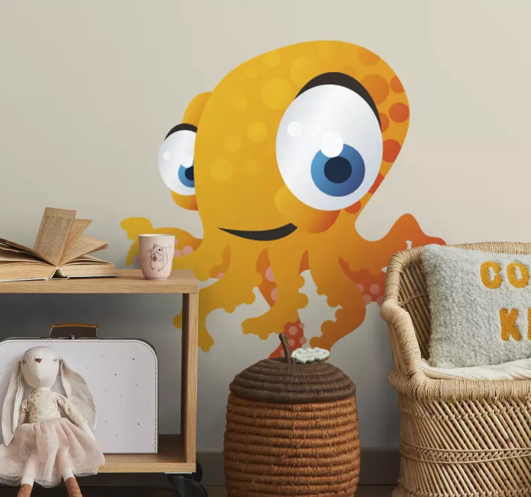 Happy Octopus kids animal wall sticker - TenStickers