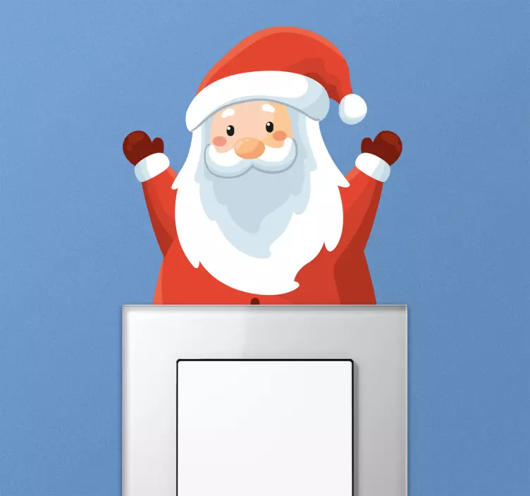 happy Santa clause sticker christmas sticker - TenStickers