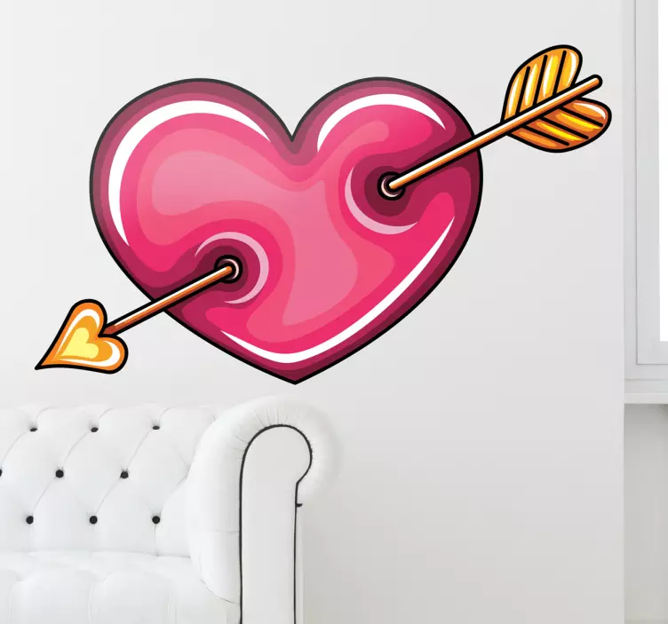 Heart with Cupid Arrow - TenStickers