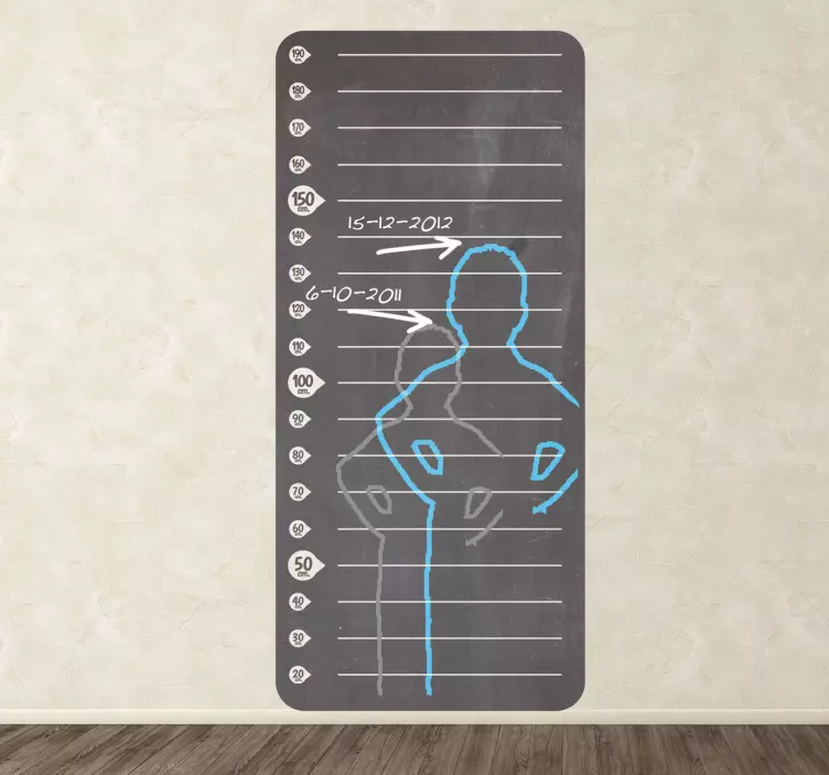 measure chalkboard height chart wall sticker - TenStickers