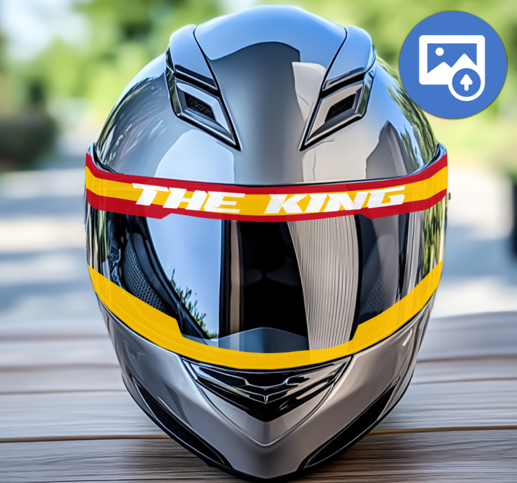 Helmet visor design with flag motorbike sticker - TenStickers