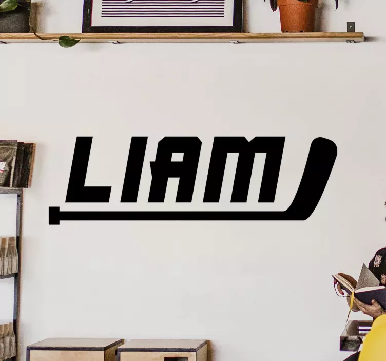 Hockey Name Design sport sticker - TenStickers