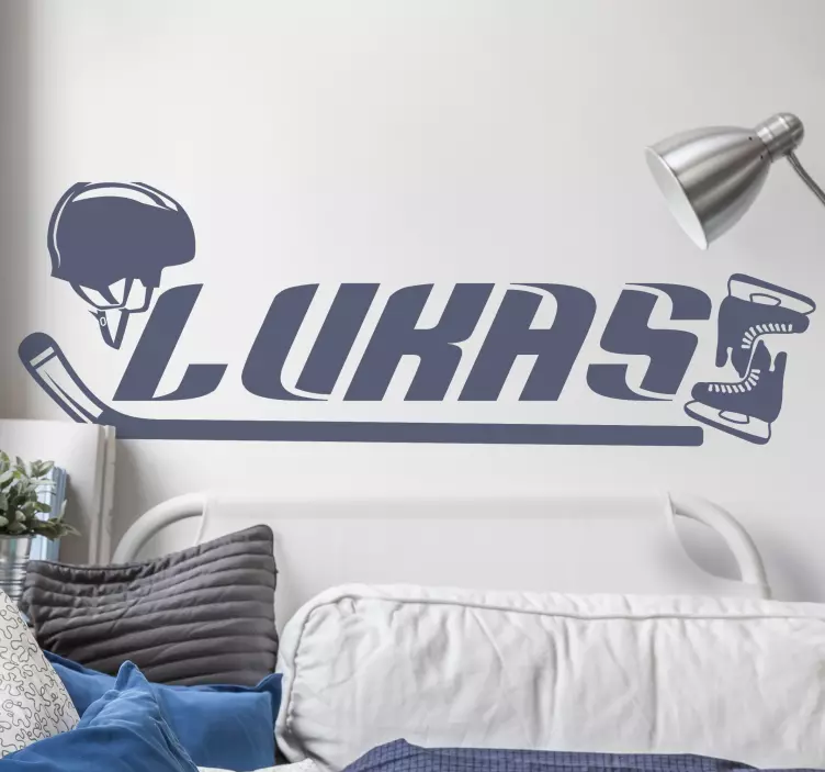 Hockey Personalized Name sport sticker - TenStickers