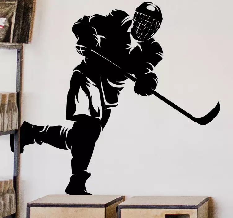 Hockey Player Action football sticker - TenStickers