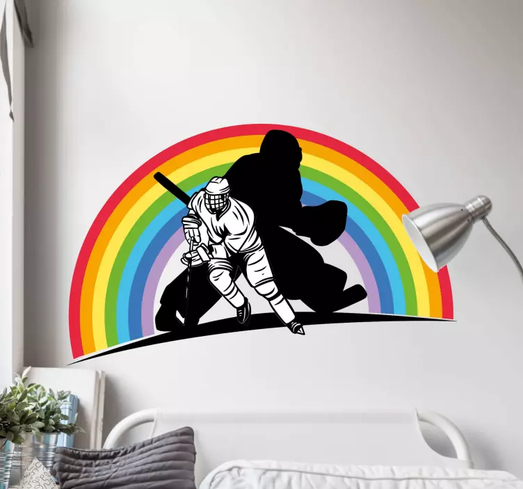 Hockey Players Action sport sticker - TenStickers